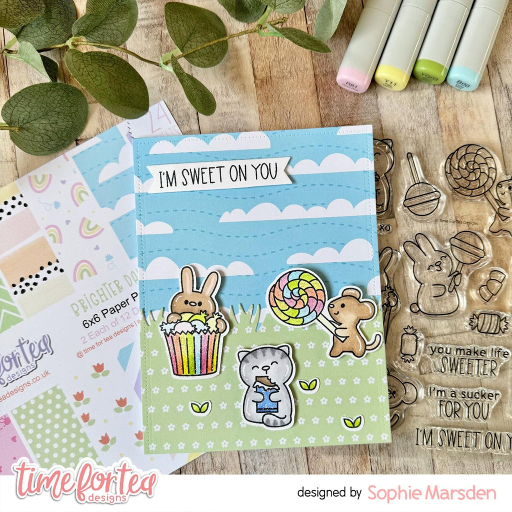 Time For Tea Designs Sweet On You Coordinating Dies blue skies