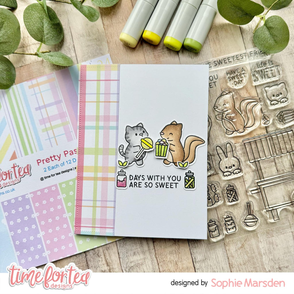 Time For Tea Designs Sweet Cart Critters Coordinating Dies cat