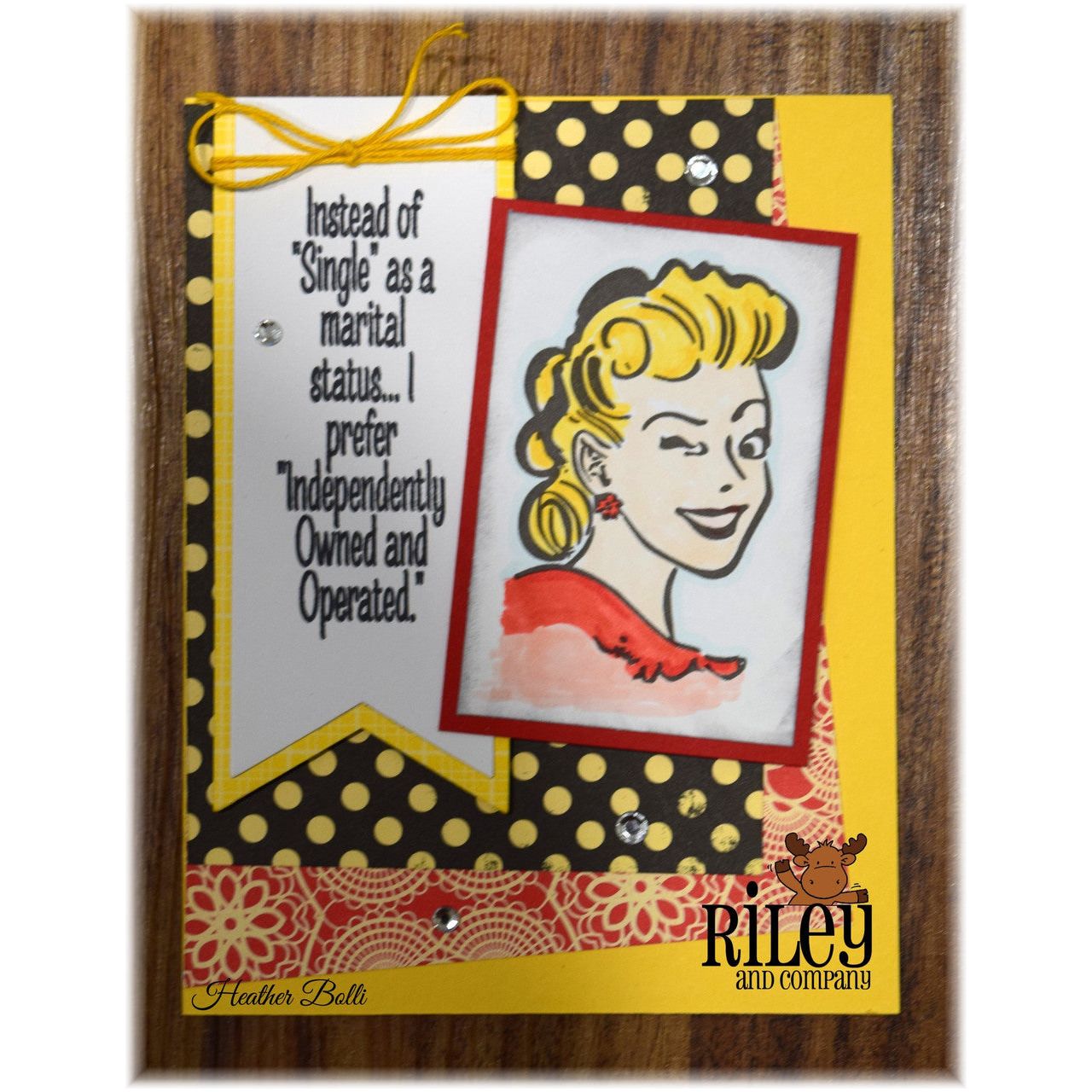 Riley and Company Funny Bones Independently Owned and Operated Clear Stamp rwd-1244 funny card