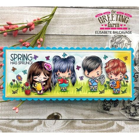 The Greeting Farm Mini-Remix Spring Clear Stamps Spring Has Sprung Slimline | color-code:ALT02