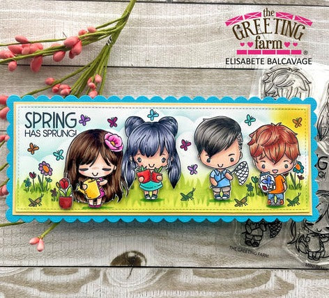 The Greeting Farm Mini-Remix Spring Clear Stamps Spring Has Sprung Slimline | color-code:ALT02