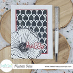 Sweet 'N Sassy Peacock Pattern 6 x 6 Stencil cws-st-24-02 Hello Floral Card