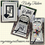 Karen Burniston Music Sentiments Clear Stamps cs002 just a note