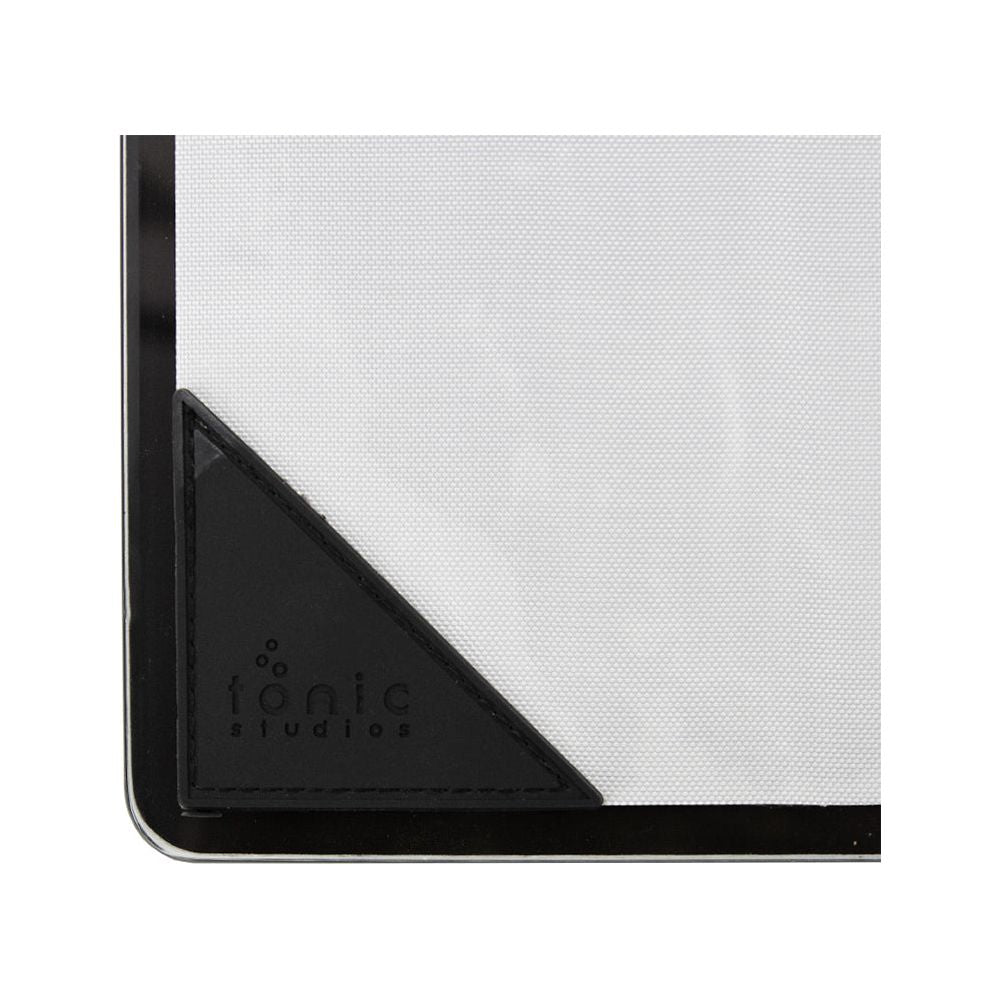 Tim Holtz Tonic Media Surface Mat 4497e corner detail Tonic Studios branding