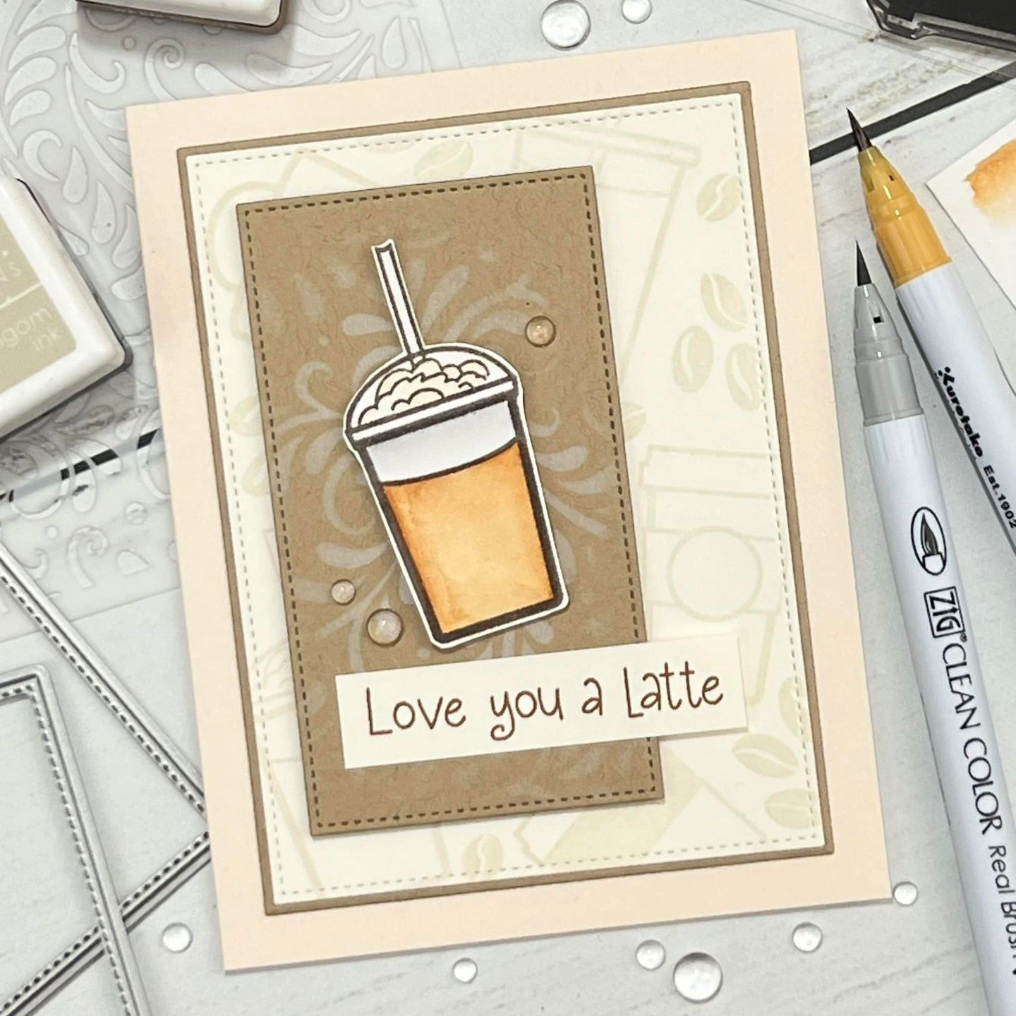 Gina K Designs Daily Grind Stamps and Dies Bundle bsdie0437 Love You a Latte
