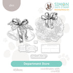 dies to cut out wreath with bow and bells and holly