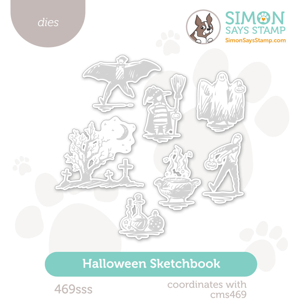 Simon Says Stamp Halloween Sketchbook Wafer Dies 469sss