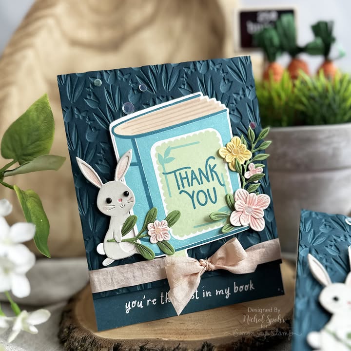 Simon Says Stamp Huggable Bunny Wafer Dies s1019 Favorite Things Thank You Card | color-code:ALT04