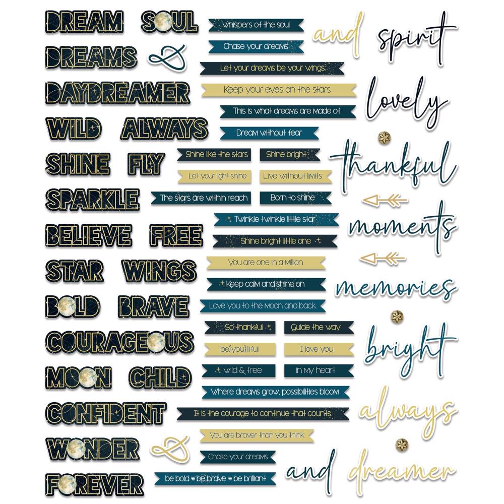49 And Market Starlight Dreams Words Chipboard Elements dsd-30709 product image