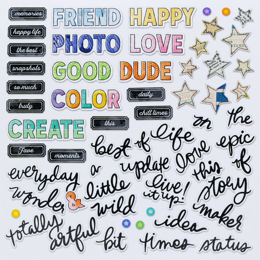 49 and Market Artful Moments Chipboard Bits Assortment vbam-34585 image 1