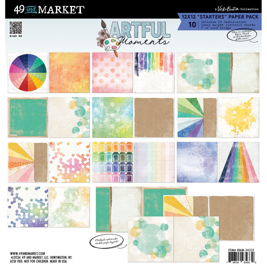 49 and Market Artful Moments Starters 12x12 inch Paper Pack vbam-34332