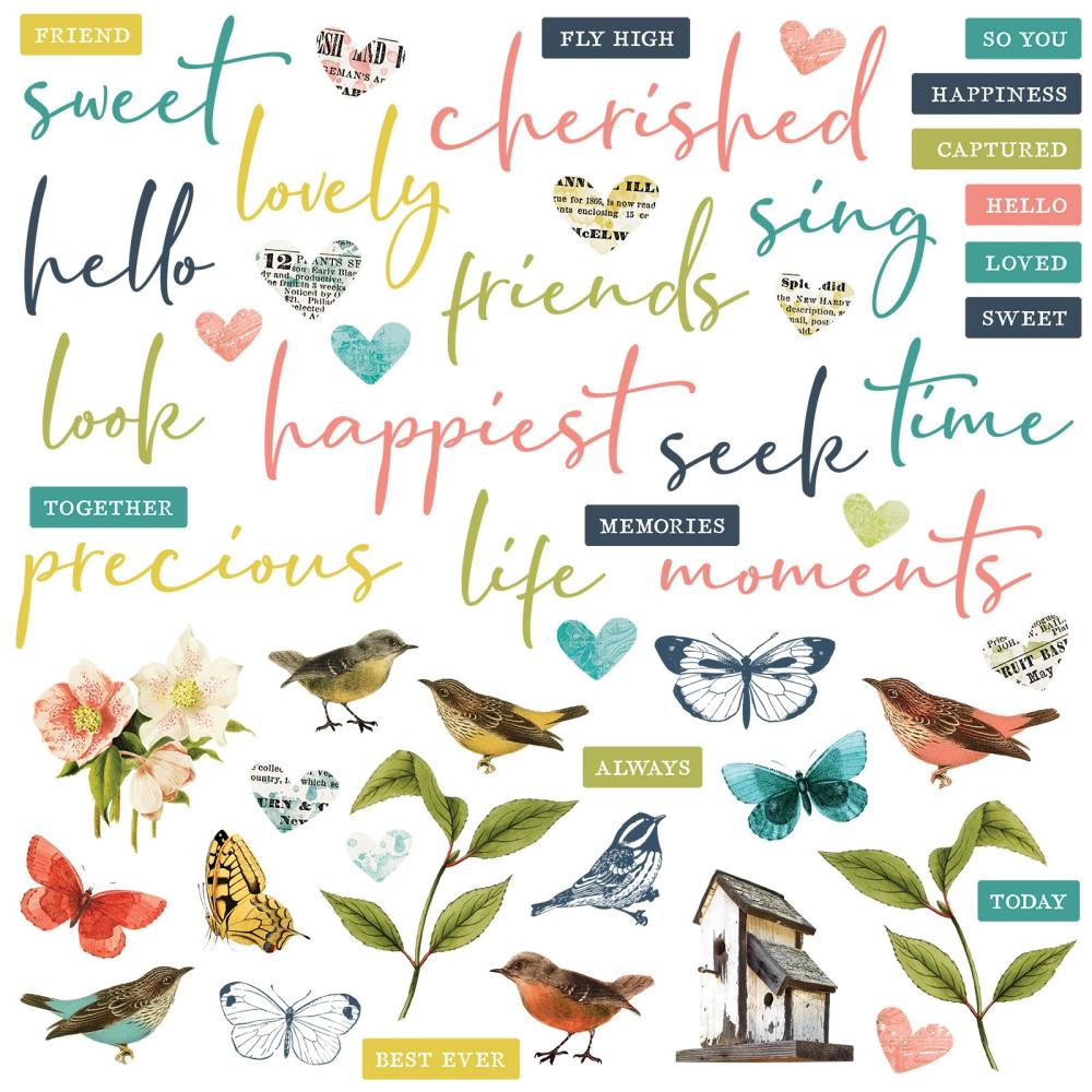 49 and Market Birdsong Chipboard Mixed Set bsk-29536 product image