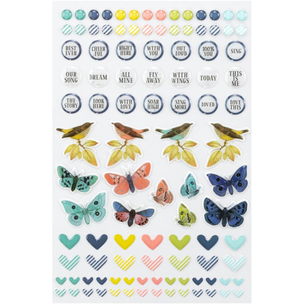49 and Market Birdsong Wishing Bubbles and Baubles Stickers bsk-29277 product image