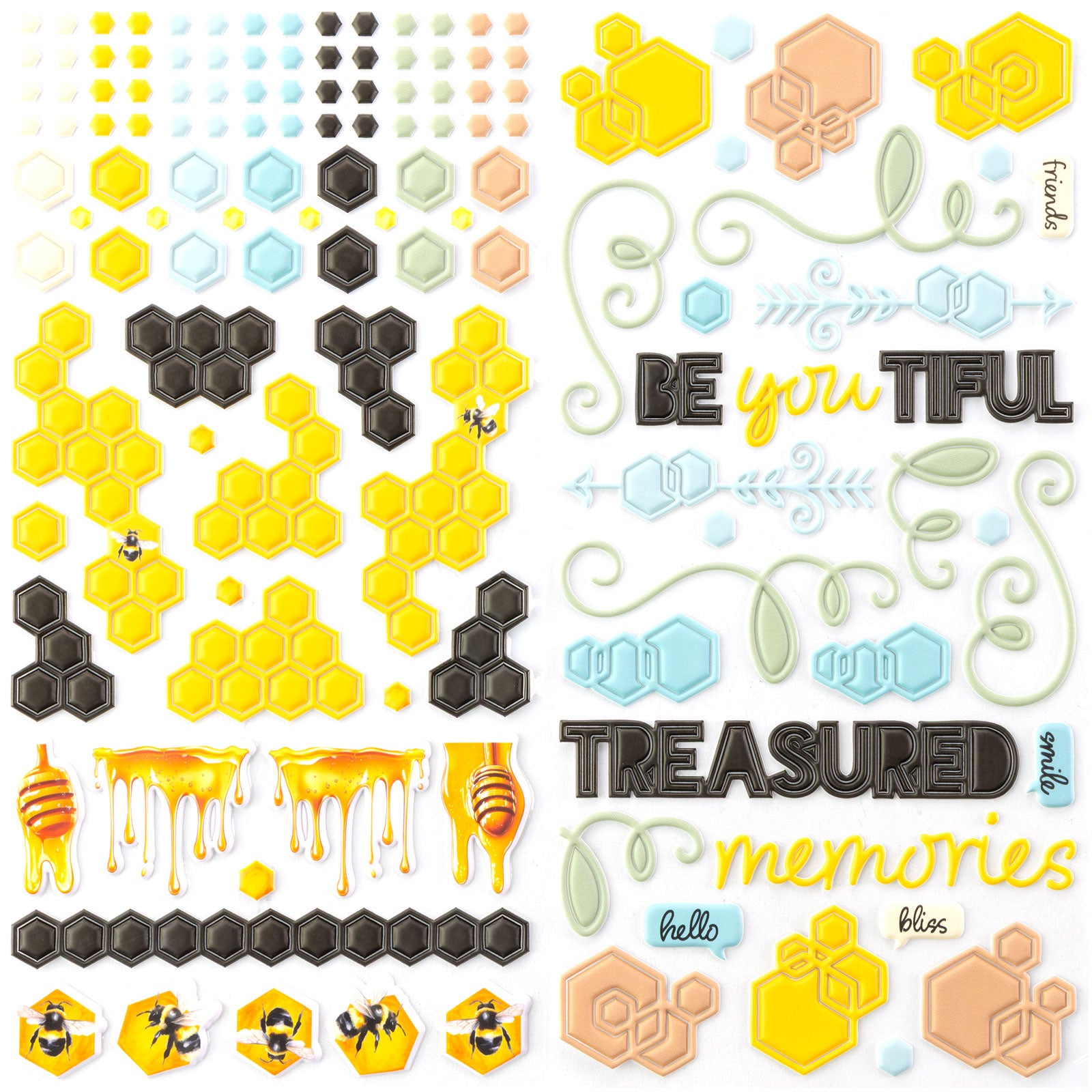 49 and Market Botanical Buzz Collection Puffy Stickers dbb-32437 product image 2