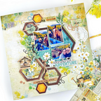 49 and Market Botanical Buzz Collection Puffy Stickers dbb-32437 yellow