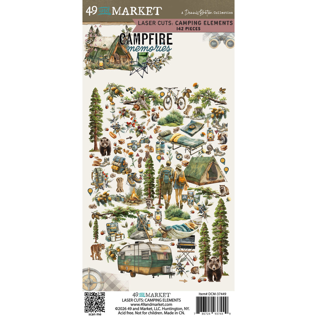 49 and Market Campfire Memories Laser Cut Camping Elements dcm-37449