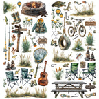 49 and Market Campfire Memories Laser Cut Fishing Elements dcm-37456 product image 1