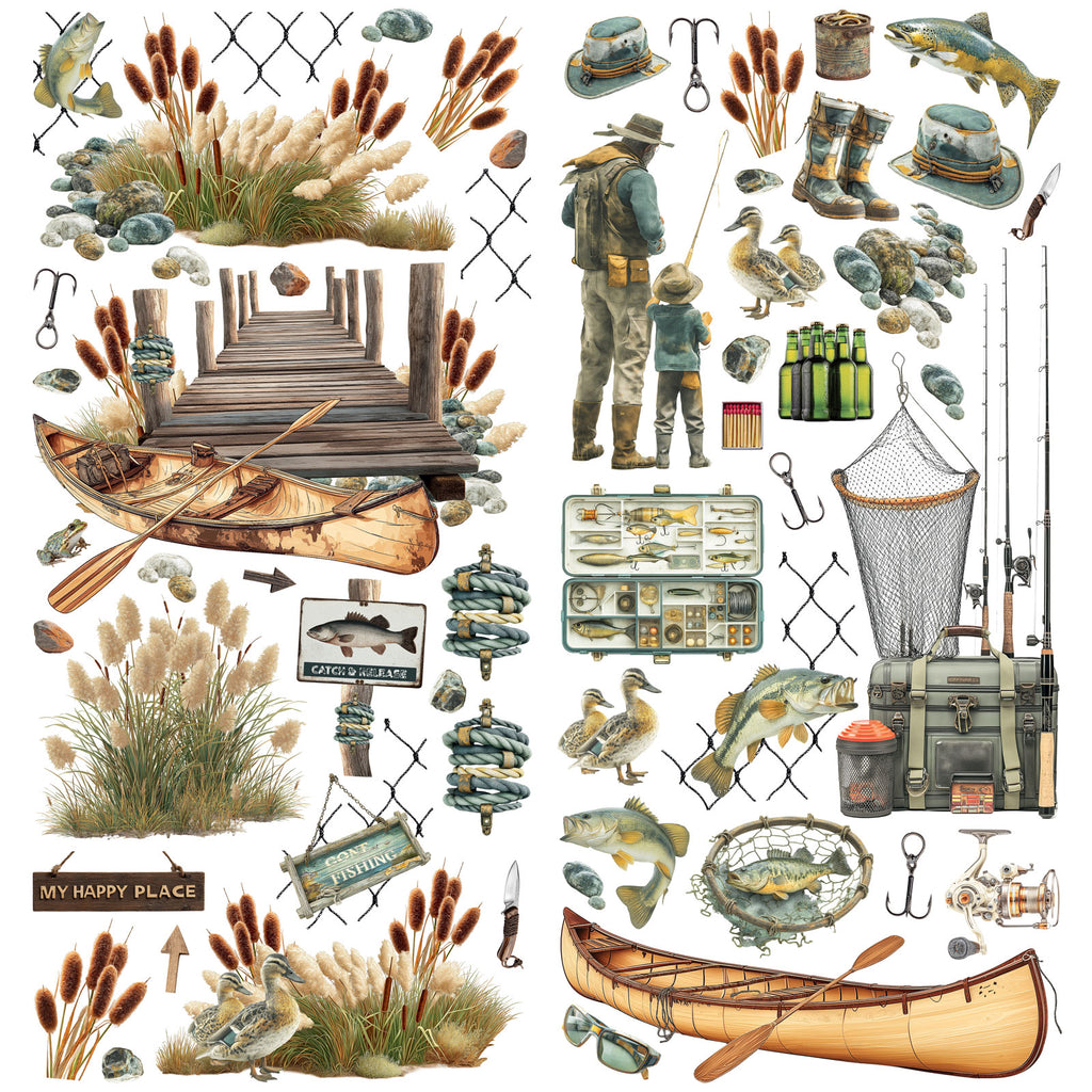 49 and Market Campfire Memories Laser Cut Fishing Elements dcm-37456 product image 2