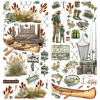 49 and Market Campfire Memories Laser Cut Fishing Elements dcm-37456 product image 2