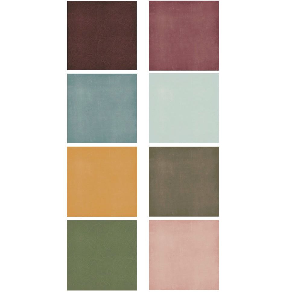 49 and Market Campfire Memories Solids 12 x 12  inch Paper Pack dcm-37289 all images