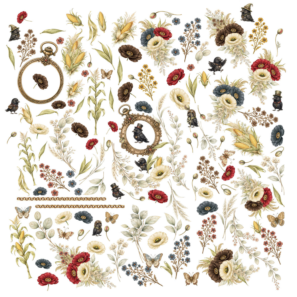 49 and Market Chronicles of Oz Laser Cut Wildflowers jco-38453 contents inside package