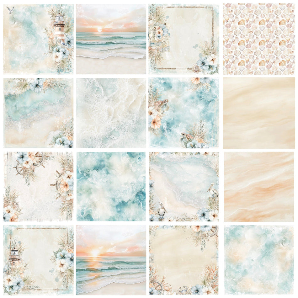 49 and Market Coastal Soul 12 x 12 inch Paper Pack jcs-36794 all paper images