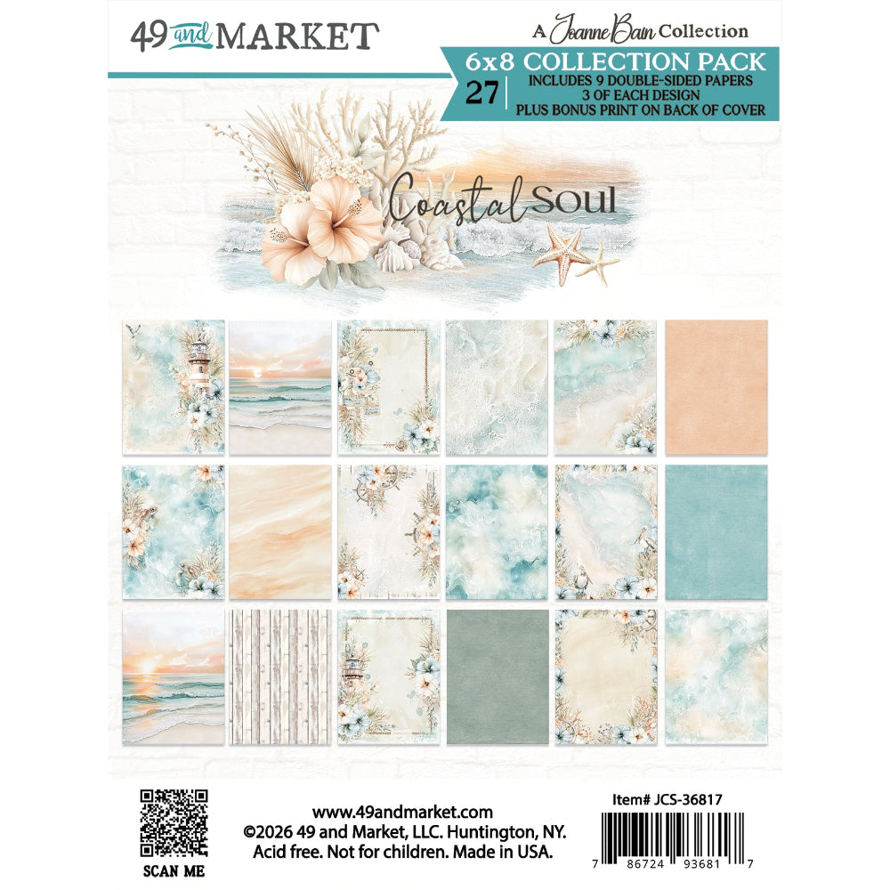 49 and Market Coastal Soul  6 x 8 inch Paper Pack jcs-36817