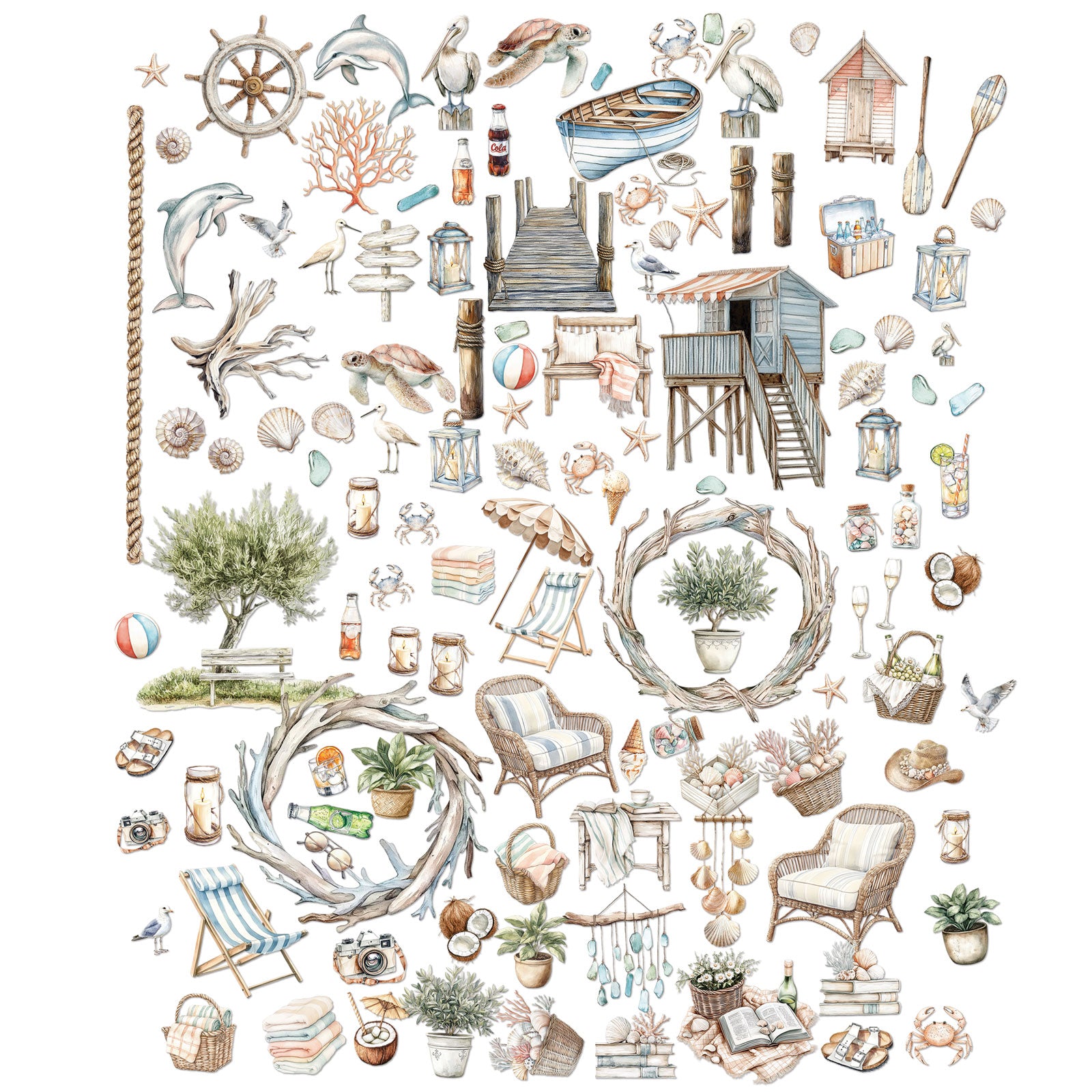 49 and Market Coastal Soul Laser Cut Elements jcs-36954 contents inside package