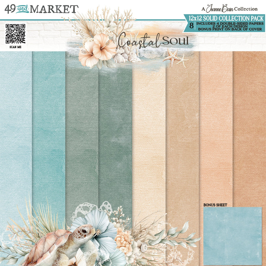 49 and Market Coastal Soul Solids 12 x12 inch Paper Pack jcs-36800