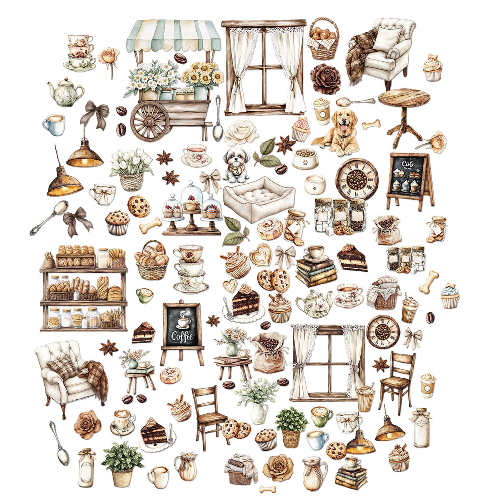 49 and Market Country Heart Cafe Laser Cut Elements jch-36374 contents inside package