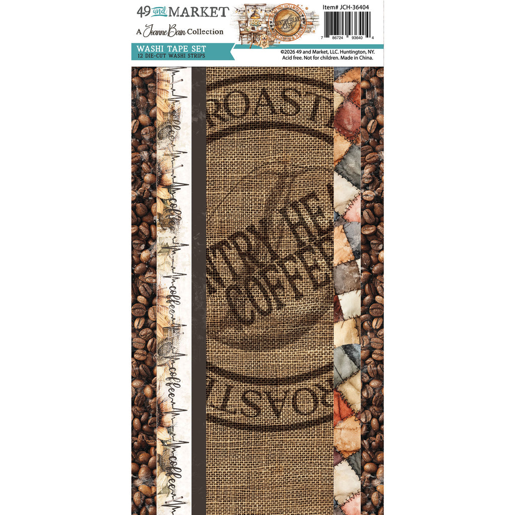 49 and Market Country Heart Cafe Washi Sheets jch-36404