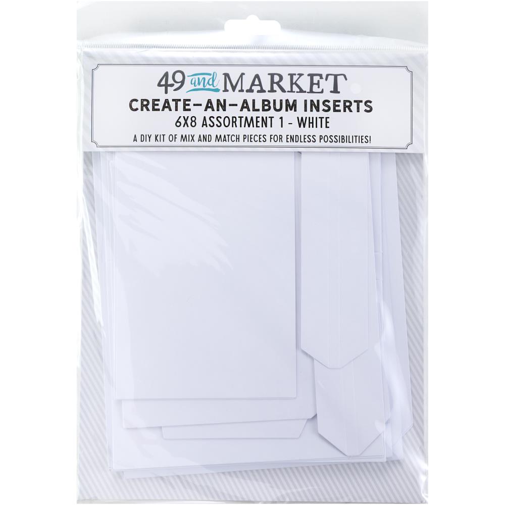 49 and Market Create-An-Album Foundation Inserts Assortment 1 White caa-32819
