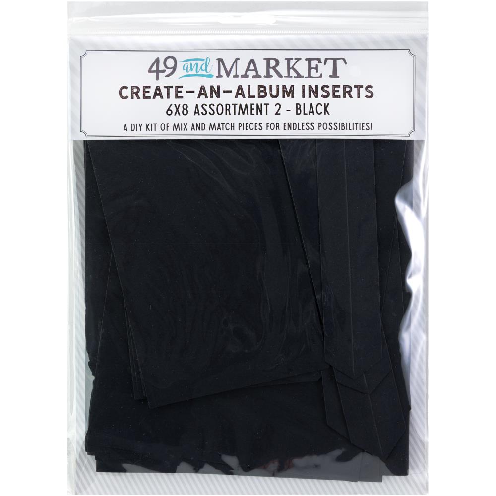 49 and Market Create-An-Album Foundation Inserts Assortment 2 Black caa-32840