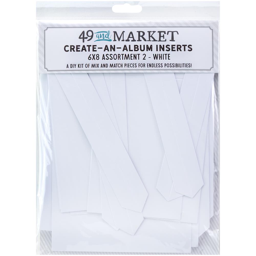 49 and Market Create-An-Album Foundation Inserts Assortment 2 White caa-32833