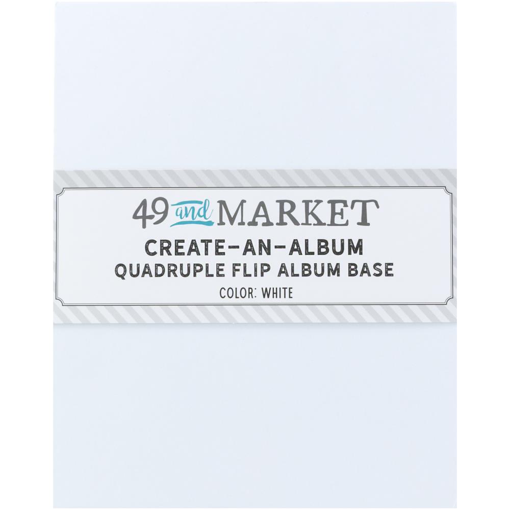 49 and Market Create-An-Album Quadruple Flip Album Base White caa-32871