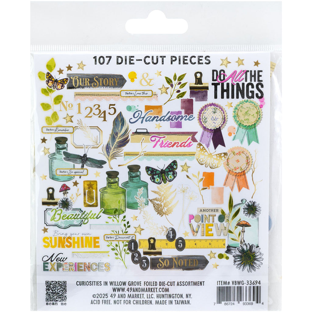 49 and Market Curiosities in Willow Grove Foiled Die-Cut Assortment vbwg-33694 back