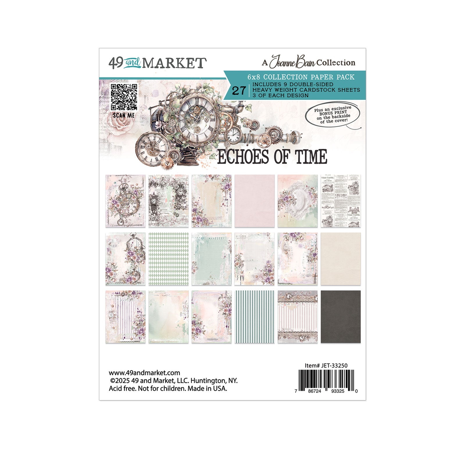 49 and Market Echoes of Time 6 x 8 inch Paper Pack jet-33250
