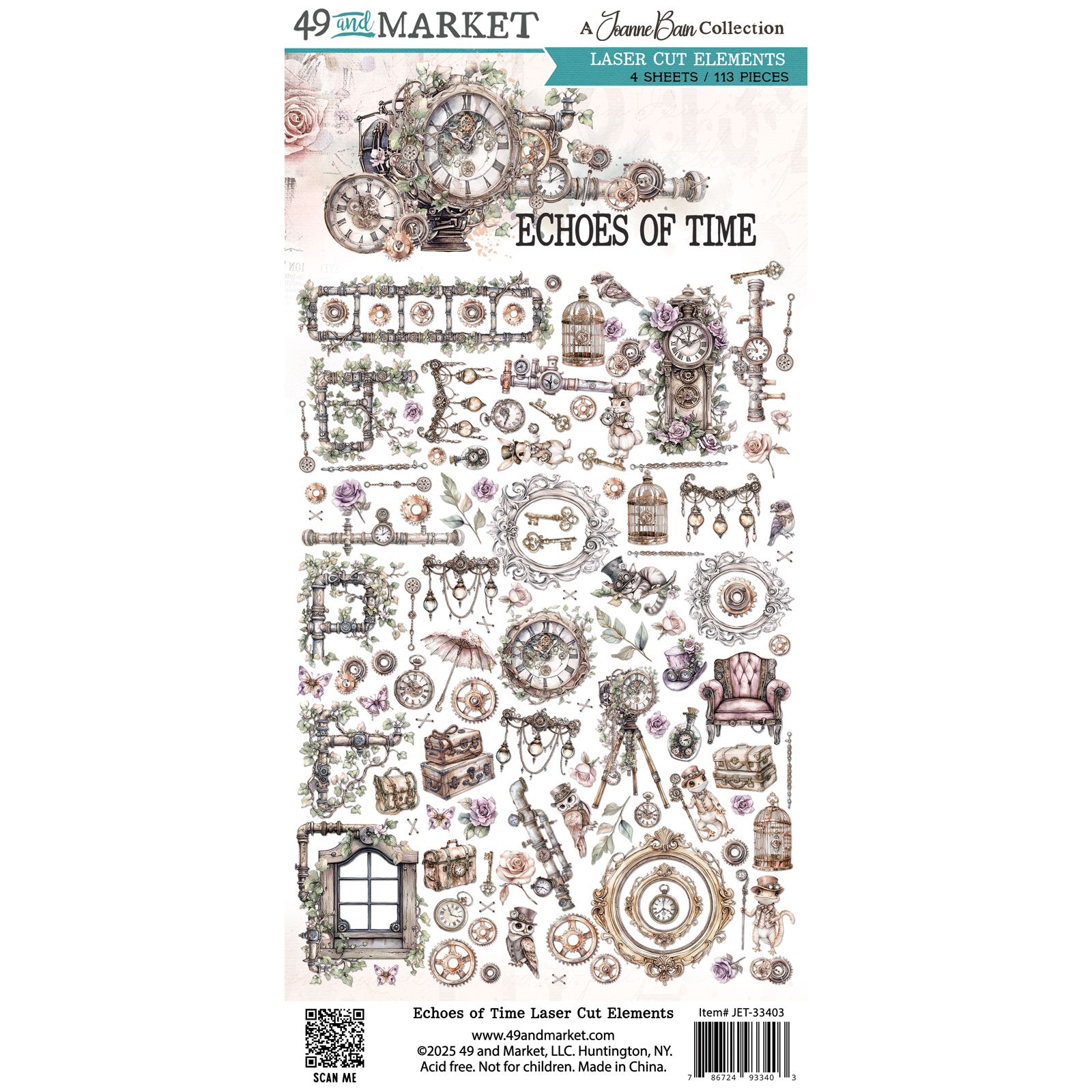 49 and Market Echoes of Time Laser Cut Elements jet-33403