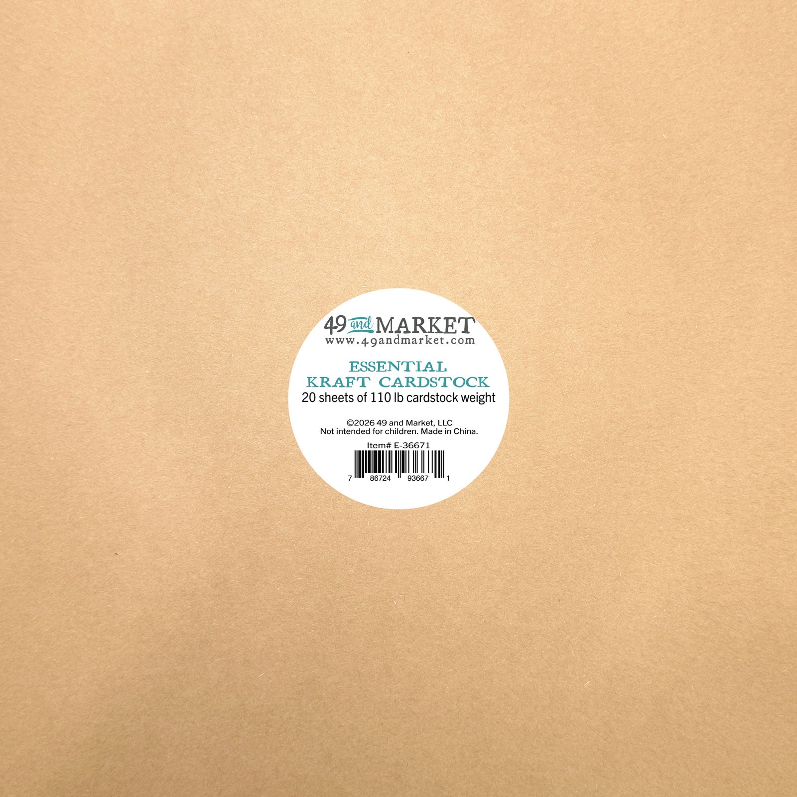 49 and Market Essential Kraft Cardstock e-36671