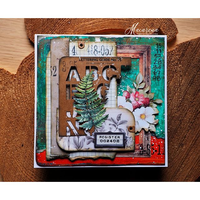 49 and Market Faded Memory Lane Ephemera fml-35698 alphabet nature flowers card | color-code:ALT03