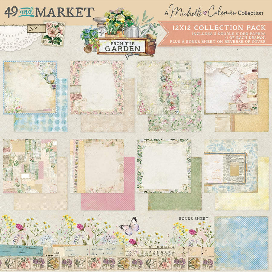 49 and Market From the Garden 12 x 12 inch Paper Pack ftg-35285
