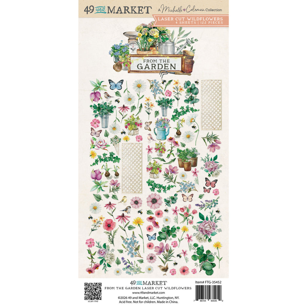 49 and Market From the Garden Wildflowers Laser Cuts ftg-35452