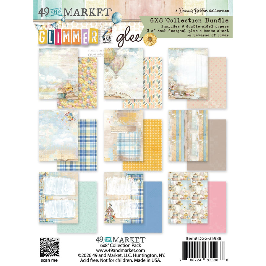49 and Market Glimmer and Glee 6 x 8 inch Paper Pack dgg-35988