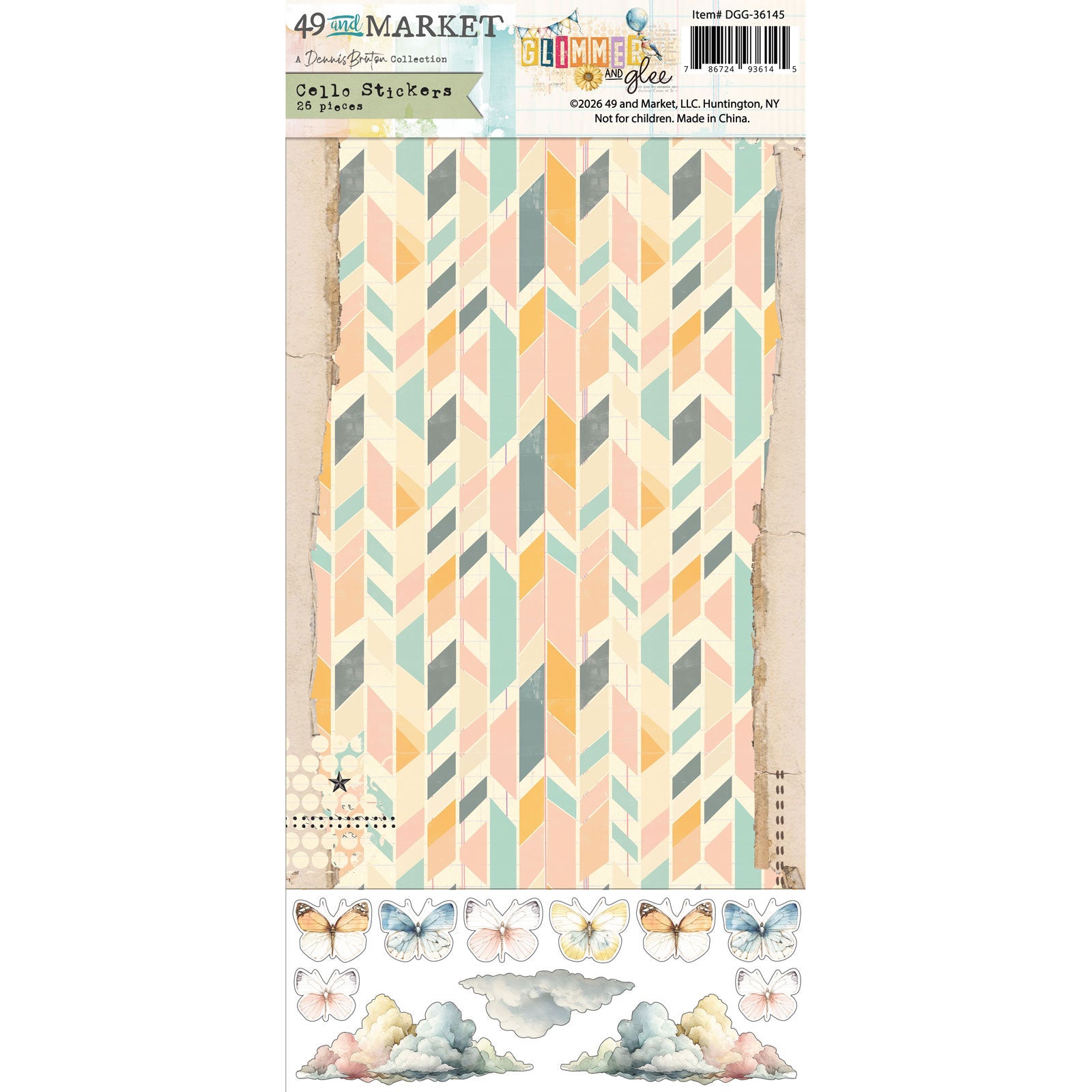 49 and Market Glimmer and Glee Cello Stickers dgg-36145