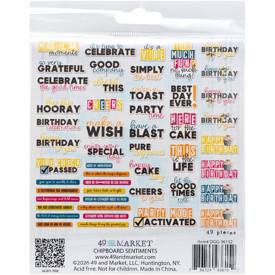 49 and Market Glimmer and Glee Chipboard dgg-36152 image 1