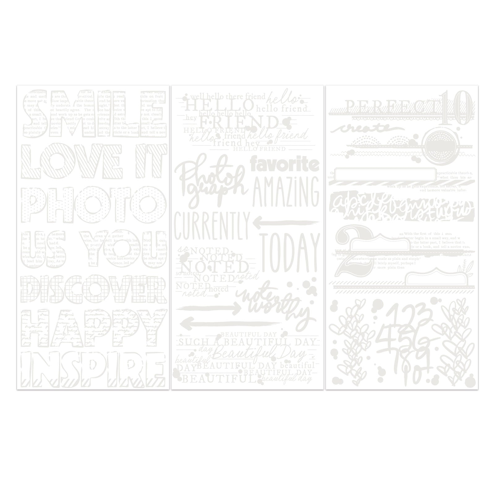 49 and Market Irresistible Artful Words Rub-on Transfers vbi-34271 image 2