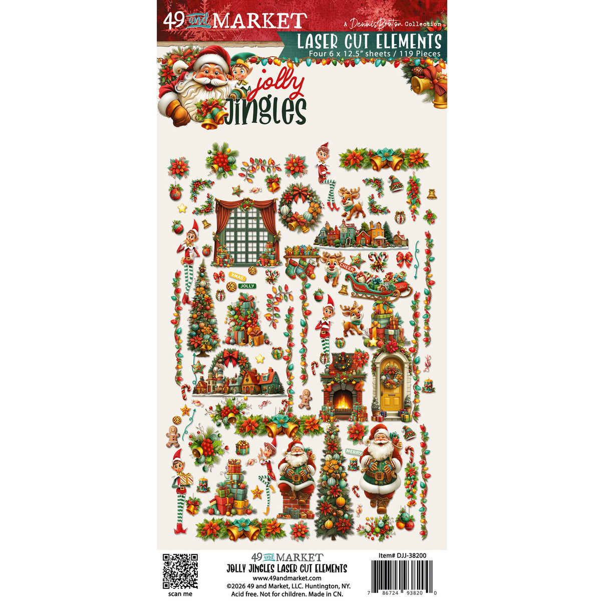 49 and Market Jolly Jingles Laser Cut Elements djj-38200