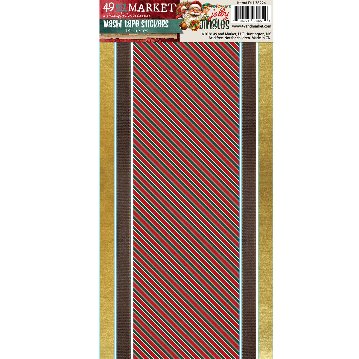 49 and Market Jolly Jingles Washi Stickers djj-38224