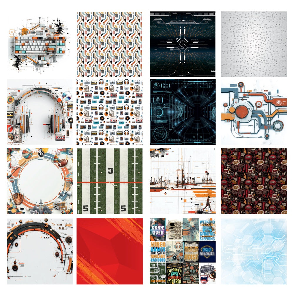 49 and Market Level Up 12 x12 inch Paper Pack dlu-36459 all paper images