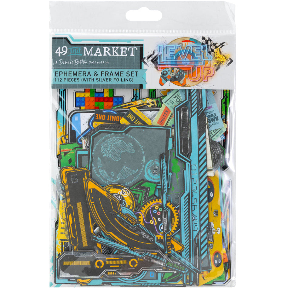 49 and Market Level Up Ephmera and Frames Die Cuts dlu-36633